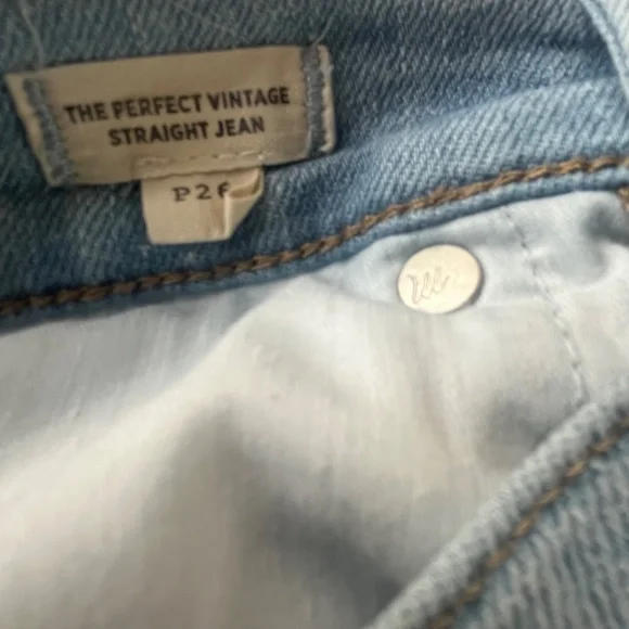 Madewell High-Rise Vintage Straight Jeans – Light Wash – Petite 26 - Picture 4 of 7